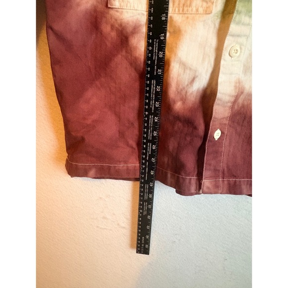 BDG Urban Outfitters Herringbone Tie Dye Long Sleeve Button Up Shirt Shacket L - Picture 5 of 7